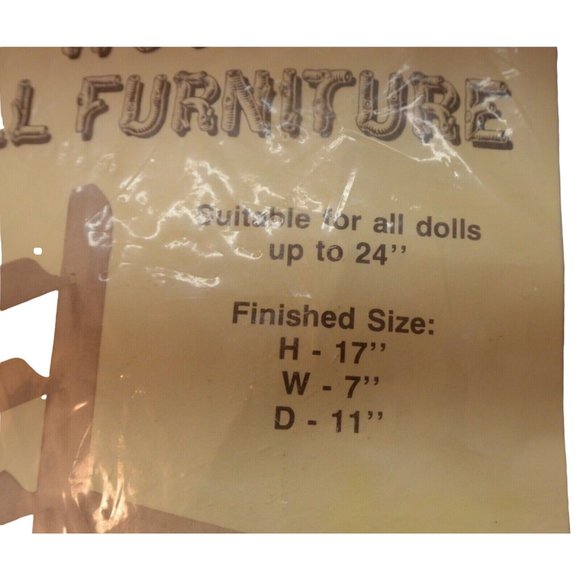 Wood Doll Furniture Wood Kit Rocker Colony Collection Pre-Cut Natural Finish nev - Picture 5 of 6